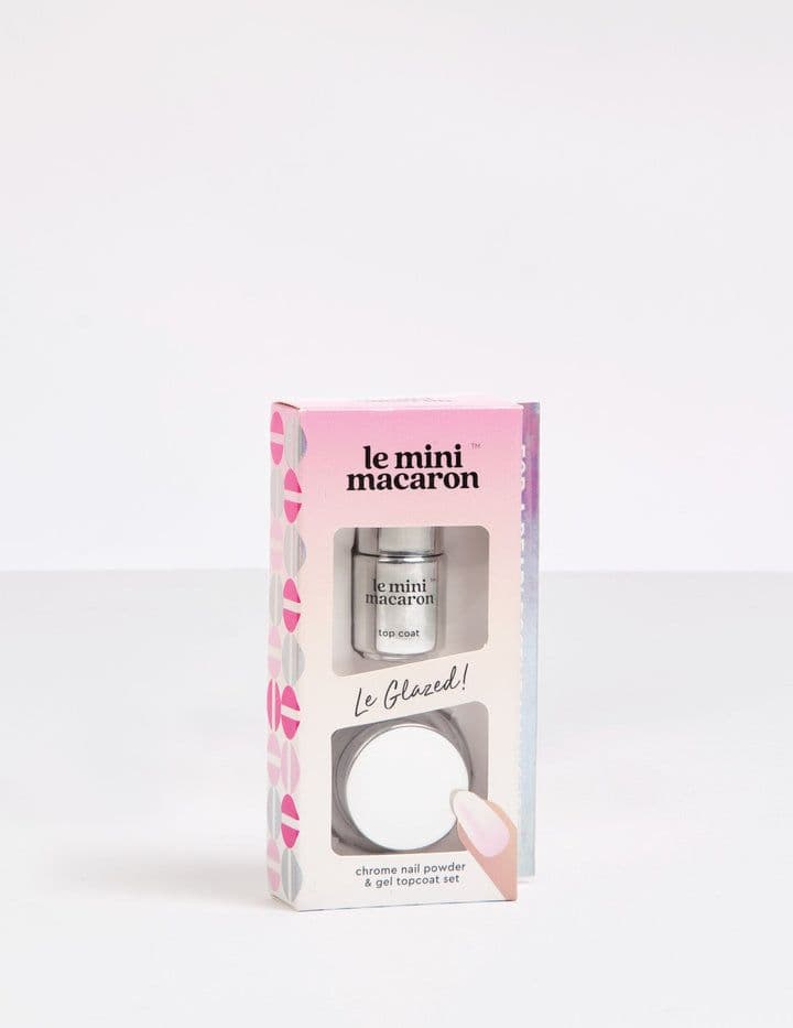 Chromový set s práškem a topcoat Le Glazed