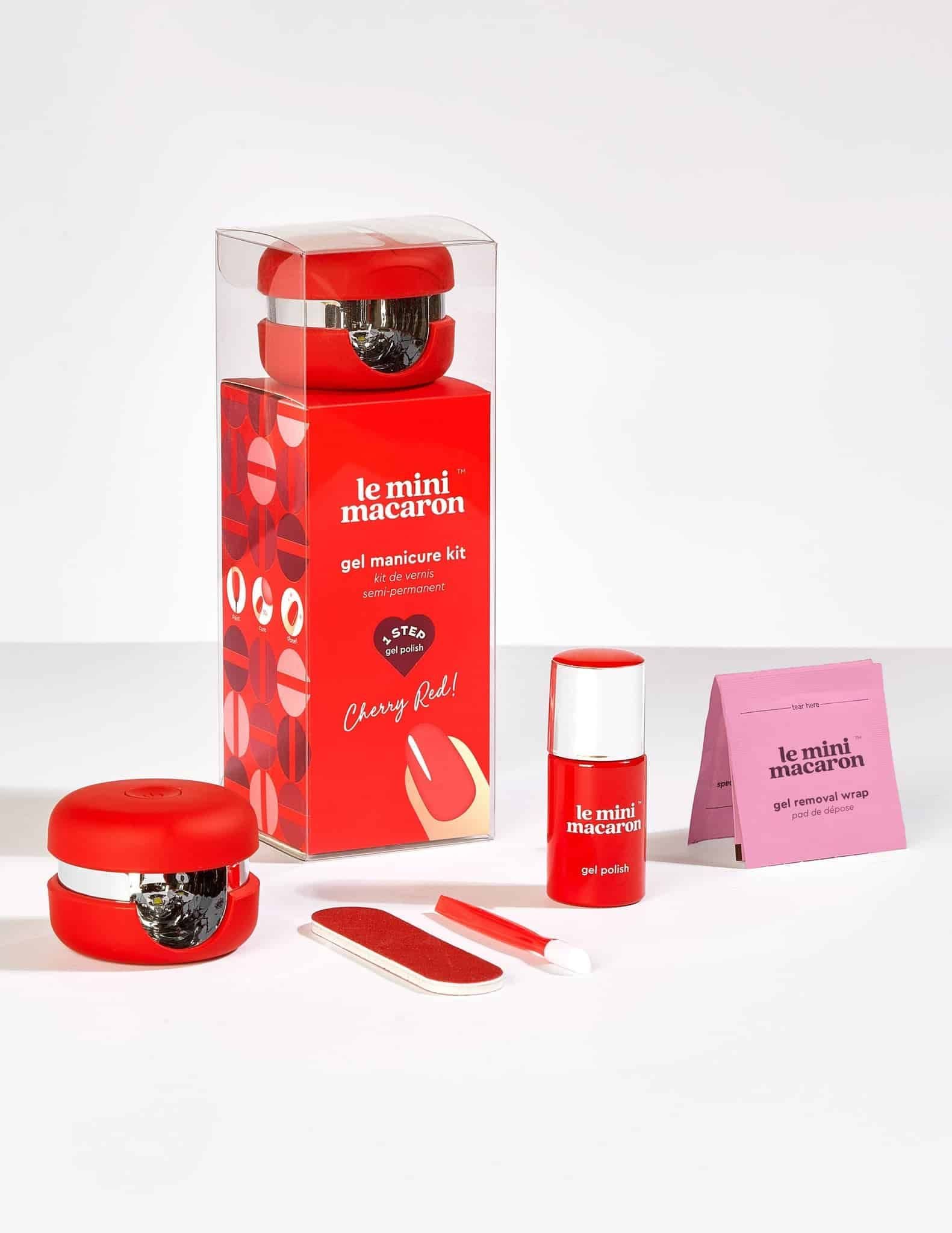 Sada na gelovou manikúru Cherry Red